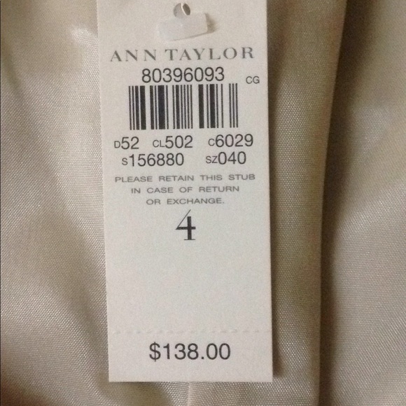 ANN TAYLOR Lace-Overlayed Pleated Skirt, Size 4 - Picture 6 of 6